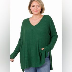Green Hi-Lo Sweater